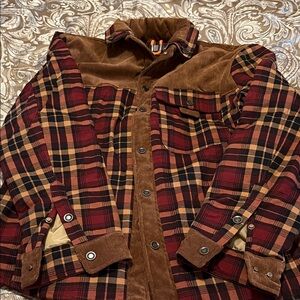 Plaid Corduroy Men's Jacket